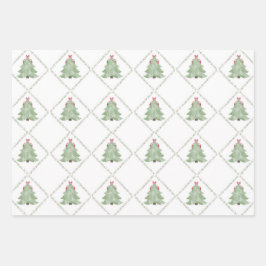 Whimiscal Weihnachtsbaum Wrapping Paper Geschenkpapier Set