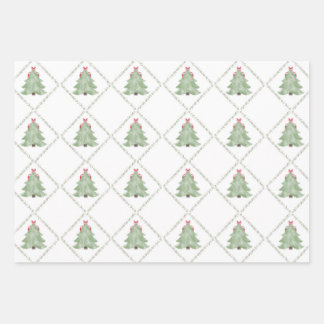Whimiscal Weihnachtsbaum Wrapping Paper Geschenkpapier Set
