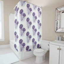 Whimisistische Wasserfarbe Lila Quallen Splash Art