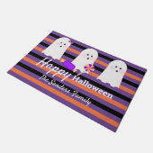 Whimisky Halloween Niedliche Familienghost Stripes Fußmatte (Schrägansicht)