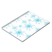 Whimisky Weihnachten Blaue Schneeflocken Gemustert Notizblock (Linke Seite)