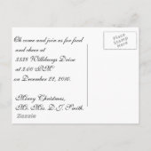 Whimisky Weihnachtshaus einladen Einladungspostkarte (Rückseite)