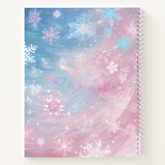 Whimscal Snowflake Journal, Winter Notebook Notizblock (Rückseite)