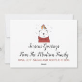 Whimscal Weihnachtsbär und Weihnachtsbär Feiertagskarte (Rückseite)