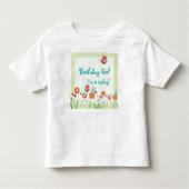 Whimsey Blume Girl Birthday Party Shirt (Vorderseite)