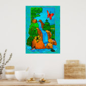 Whimsey Falls Nature Fantasy Poster (Küche)