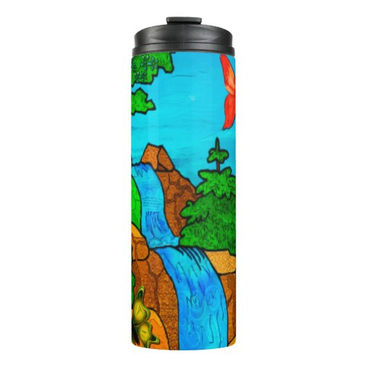 Whimsey Falls Nature Fantasy Thermosbecher (Vorderseite)