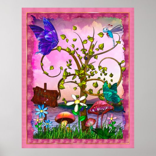 Whimsey Gardens Fantasy Art Poster (Vorne)