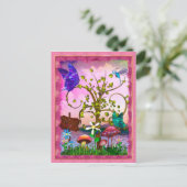 Whimsey Gardens Fantasy Art Postkarte (Stehend Vorderseite)