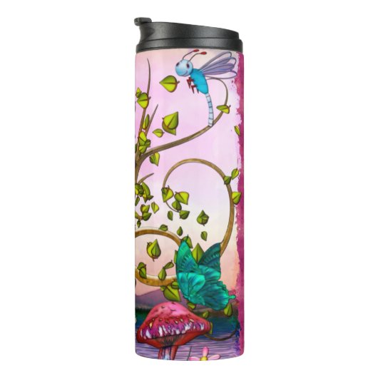 Whimsey Gardens Fantasy Art Thermosbecher (Nach rechts gedreht)