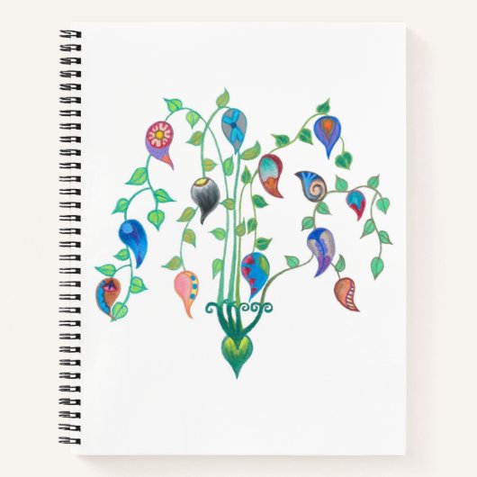 Whimsey Vines Notebook Notizbuch (Vorderseite)