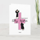 Whimsić Nun Grußkarten Karte (Rückseite)