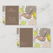 Whimsica-Süßvögel und Blumengarten Visitenkarte (Vorne/Hinten)