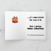 *~* Whimsical 29 Glow Funny Magical Christmas AP97 Dankeskarte (Innenseite)