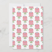 Whimsical 3. Geburtstag Cake Kids Party Custom Einladung (Rückseite)