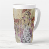 Whimsical 3 Gesicht Liebe Amy Originalgemälde Milchtasse (Rechte Ecke)