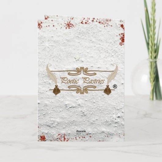 Whimsical 3d Weihnachtsfeiertagskarte Feiertagskarte (Rückseite)