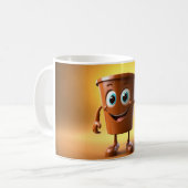 Whimsical 3D-Zeichenkaffee-Tasse - Starten Sie Ihr Kaffeetasse (Vorderseite Links)