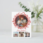 Whimsical 4 Fotos Weihnachtspostkarte Postkarte (Stehend Vorderseite)