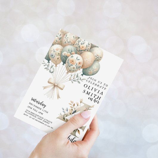 Whimsical 4. Geburtstag Einladung