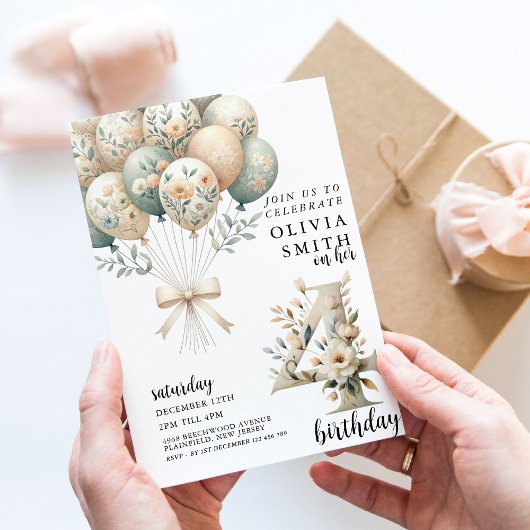 Whimsical 4. Geburtstag Einladung