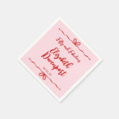 Whimsical 50 and Fabulous Bow Doodle Birthday Serviette (Ecke)