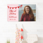 Whimsical 50 and Fabulous Doodle Birthday Photo Banner (Insitu)