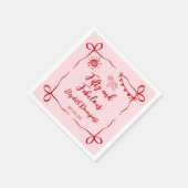 Whimsical 50 und Fabulous Doodle und Bow Geburtsta Serviette (Ecke)