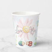 Whimsical A Little Liebe Bug Rainbow Brautparty Pappbecher (Links)