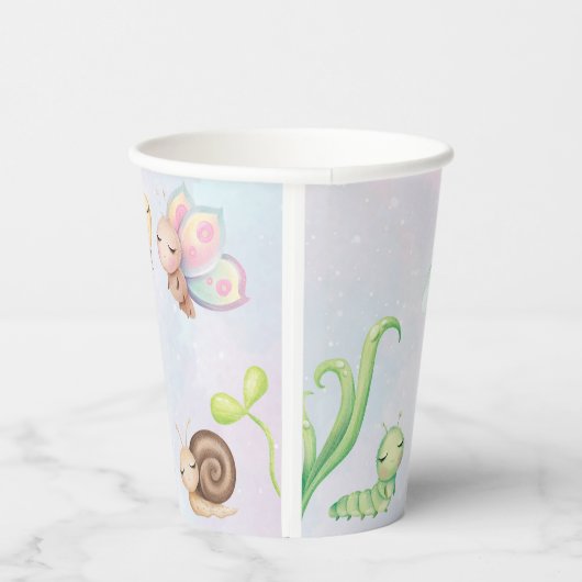 Whimsical A Little Liebe Bug Rainbow Brautparty Pappbecher (Rechts)