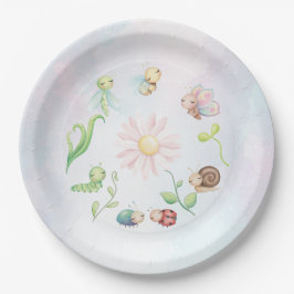 Whimsical A Little Liebe Bug Rainbow Brautparty Pappteller