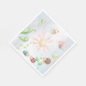 Whimsical A Little Liebe Bug Rainbow Serviette (Ecke)