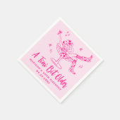 Whimsical A Tini Bit Ältere Hot Pink Geburtstagspa Serviette (Ecke)