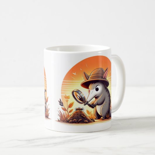 Whimsical Aardvark Tasse für Tierfreunde (VorderseiteRechts)