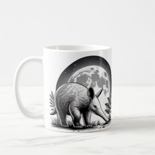 Whimsical Aardvark Tasse für Tierfreunde (Links)