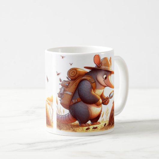 Whimsical Aardvark Tasse für Tierfreunde (VorderseiteRechts)