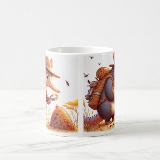 Whimsical Aardvark Tasse für Tierfreunde (Mittel)