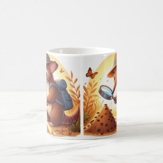 Whimsical Aardvark Tasse für Tierfreunde (Mittel)
