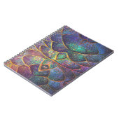 Whimsical Abstract Dragon Scales Cool Fractal Art Notizblock (Linke Seite)