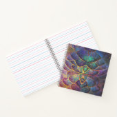 Whimsical Abstract Dragon Scales Cool Fractal Art Notizblock (Innenseite)