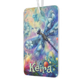 Whimsical Abstract Dragonfly Floral Personalized Autolufterfrischer (Links)