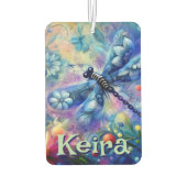 Whimsical Abstract Dragonfly Floral Personalized Autolufterfrischer (Rückseite)