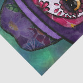 Whimsical Abstract Hippie Sugar Skull Decoupage Seidenpapier (Ausschnitt)