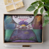 Whimsical Abstract Hippie Sugar Skull Decoupage Seidenpapier (Geschenk)