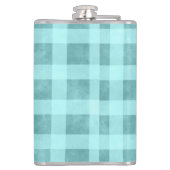 Whimsical Abstract Mermaid Nautical Teal Seashells Flachmann (Rückseite)