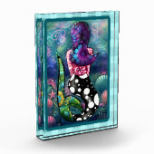 Whimsical Abstract Mermaid Nautical Teal Seashells Fotoblock (Links)