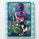 Whimsical Abstract Mermaid Nautical Teal Seashells Fotoplatte (Vorderseite)