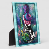 Whimsical Abstract Mermaid Nautical Teal Seashells Fotoplatte (Seite)