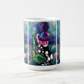 Whimsical Abstract Mermaid Nautical Teal Seashells Kaffeetasse (Mittel)