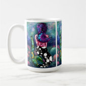 Whimsical Abstract Mermaid Nautical Teal Seashells Kaffeetasse (Links)